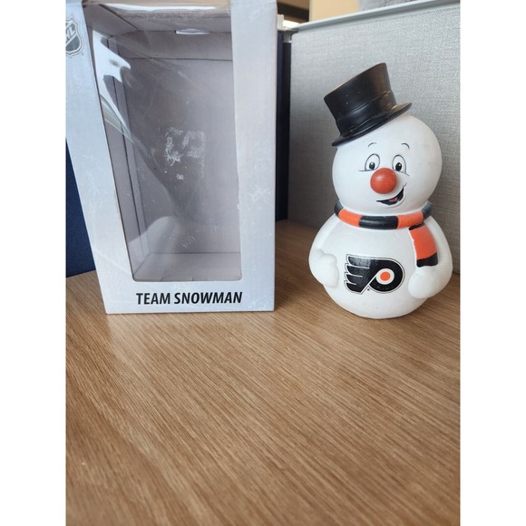 PHILADELPHIA FLYERS NHL TEAM SNOWMAN 7" FIGURE BY FOREVER‎ COLLECTIBLES - Picture 1 of 11